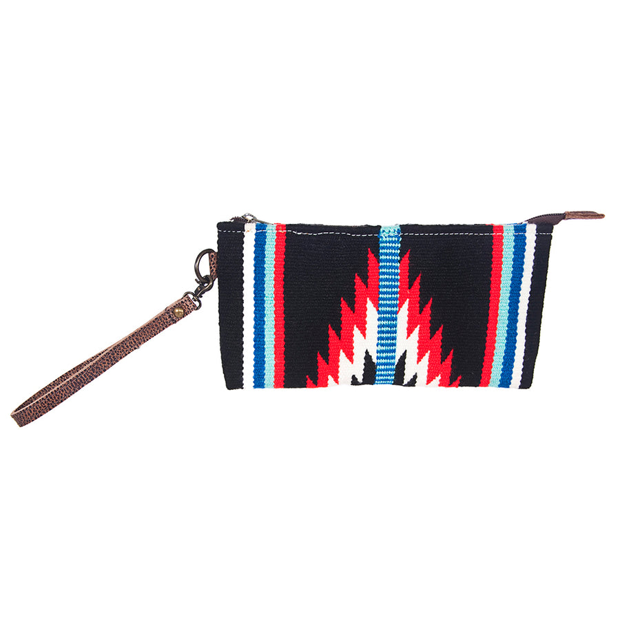 American Darling Wristlet Bag Handcrafted from Floral Embossed Damascus Genuine Leather with YKK Zipper and Wrist Strap
