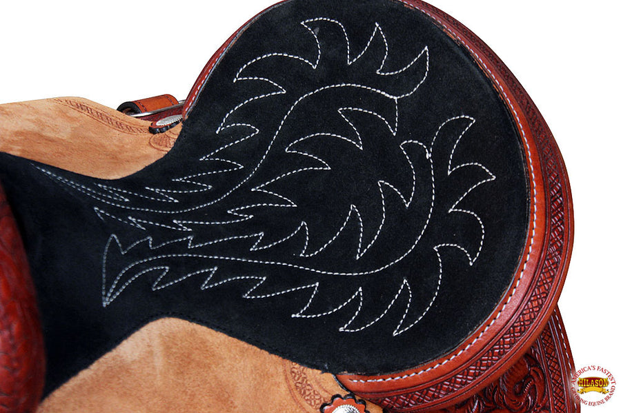 HILASON Western Leather Horse Saddle Barrel Racing Trail Pleasure | Treeless for Horses