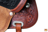 HILASON Western Leather Horse Saddle Barrel Racing Trail Pleasure | Treeless for Horses