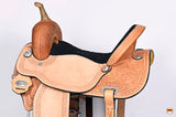 Hilason Western Horse Barrel Racing Trail Pleasure Tan American Leather Saddle