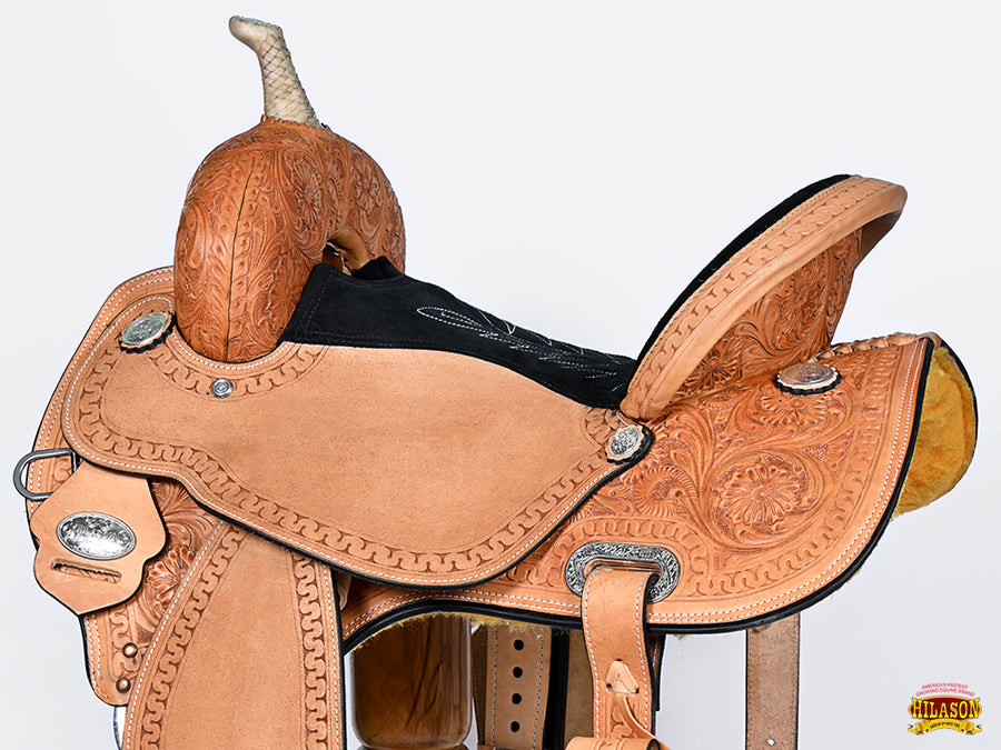 HILASON Western Horse Barrel Racing Saddle Trail American Leather | for Horses