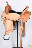 Hilason Western Horse Barrel Racing Trail Pleasure Tan American Leather Saddle