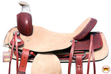 HILASON Western Horse Saddle American Leather Ranch Roping Mahogany | Hand Tooled | Horse Saddle | Western Saddle | Wade & Roping Saddle | Horse Leather Saddle | Saddle For Horses