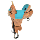 Western Horse Barrel Saddle Treeless American Leather Oiled Hilason - Uhorse
