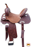 15 In Hilason Western Horse Barrel Trail Pleasurer American Leather Saddle