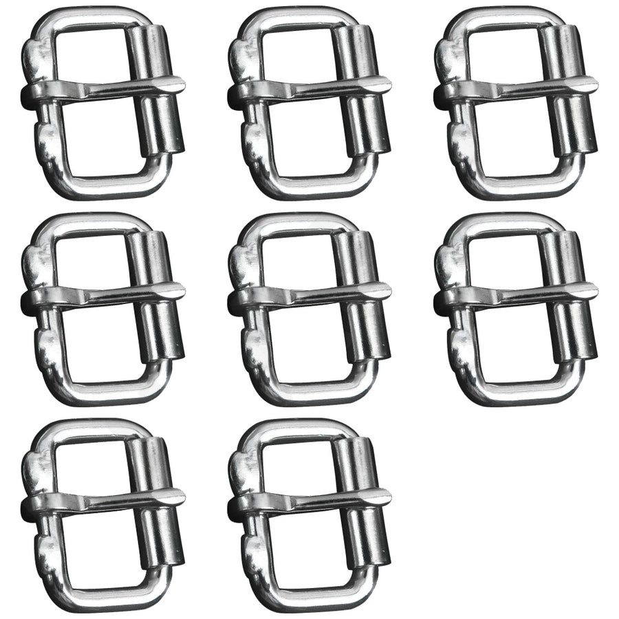 8 pieces 1 In 5Mm Hilason Assorted Multi-Purpose Sliver Metal Roller Buckle - Uhorse