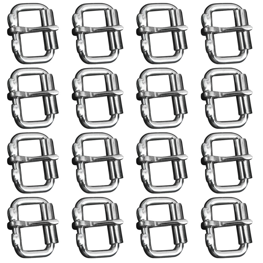 16 pieces 1 In 5Mm Hilason Assorted Multi-Purpose Sliver Metal Roller Buckle - Uhorse