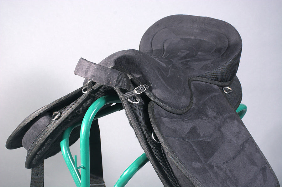 HILASON Horse Bareback Saddle Pad Anti Slip Base Suede Leather Tan | Baretek Riding for Horses