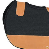 32X32 Hilason Western Contoured Horse Saddle Pad Wool Felt Round Black