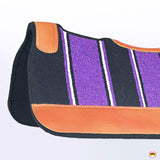 HILASON 32X32 nbsp Western Contoured Horse Saddle Pad Wool Felt Square Black Purple | Saddle Pads | Saddle Pad Non-Slip