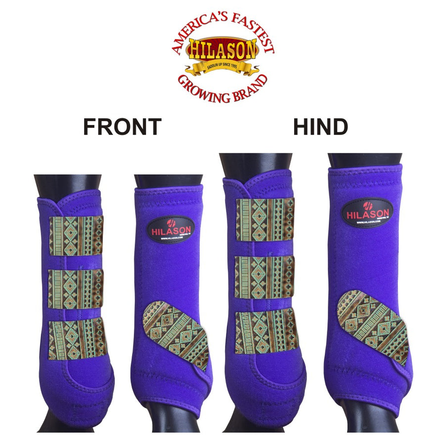 4pk Med Hilason H. Medicine Sports Boots Front Hind Leg by Hilason – Cowboy and equestrian accessories
