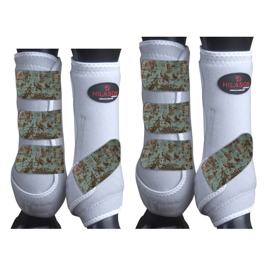4 Pack X large Hilason Horse Medicine Sports Boots Front Hind Leg - Uhorse