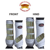 Large Hilason Horse Medicine Sports Boots Front Leg White