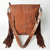 American Darling Messenger Hand Tooled Hair On Genuine Leather Women Bag Western Handbag Purse