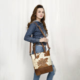 American Darling ADBG330BRWBR Tote Hair-On Genuine Leather Women Bag Western Handbag Purse