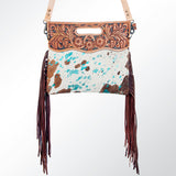 American Darling Clutch Hand Tooled Saddle Blanket Fabric Genuine Leather Western Women Bag Handbag Purse | Purses for Cute