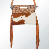 American Darling Clutch Hand Tooled Saddle Blanket Fabric Genuine Leather Western Women Bag Handbag Purse | Purses for Cute