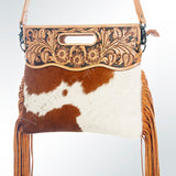 American Darling Clutch Hand Tooled Saddle Blanket Fabric Genuine Leather Western Women Bag Handbag Purse | Purses for Cute