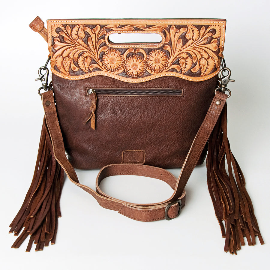 American Darling Clutch Hand Tooled Saddle Blanket Fabric Genuine Leather Western Women Bag Handbag Purse | Purses for Cute