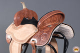 HILASON Western Horse Ranch Roping Saddle American Leather | Hand Tooled | Horse Saddle | Western Saddle | Ranch roping saddle | Horse Leather Saddle | Saddle For Horses