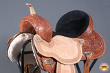 HILASON Western Horse Ranch Roping Saddle American Leather | Hand Tooled | Horse Saddle | Western Saddle | Ranch roping saddle | Horse Leather Saddle | Saddle For Horses