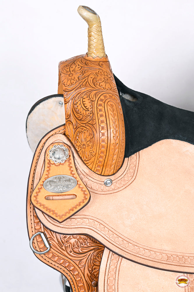 HILASON Western Horse Saddle American Leather Barrel Flex Tree Trail | for Horses