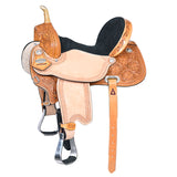 W. H. Saddle American Leather Barrel Flex Tree Trail Hilason – Hilason