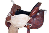 15 In Hilason Western Horse Barrel Racing Saddle Trail American Leather Tan