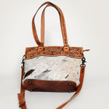 American Darling Cross Body Hand Tooled Hair On Genuine Leather Women Bag Western Handbag Purse