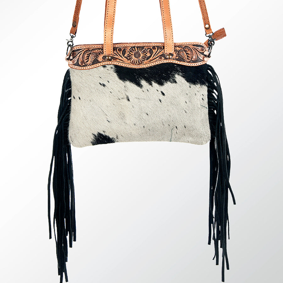 American Darling Small Cross Body Hand Tooled Hair on Genuine Leather Western Women Bag | Handbag Purse Crossbody for Cute