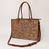 American Darling Briefcase Hand Tooled Genuine Leather Women Bag Western Handbag Purse