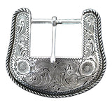 Hilason Western Horse Tack Die Cast Belt Buckle Silver Plated Concho