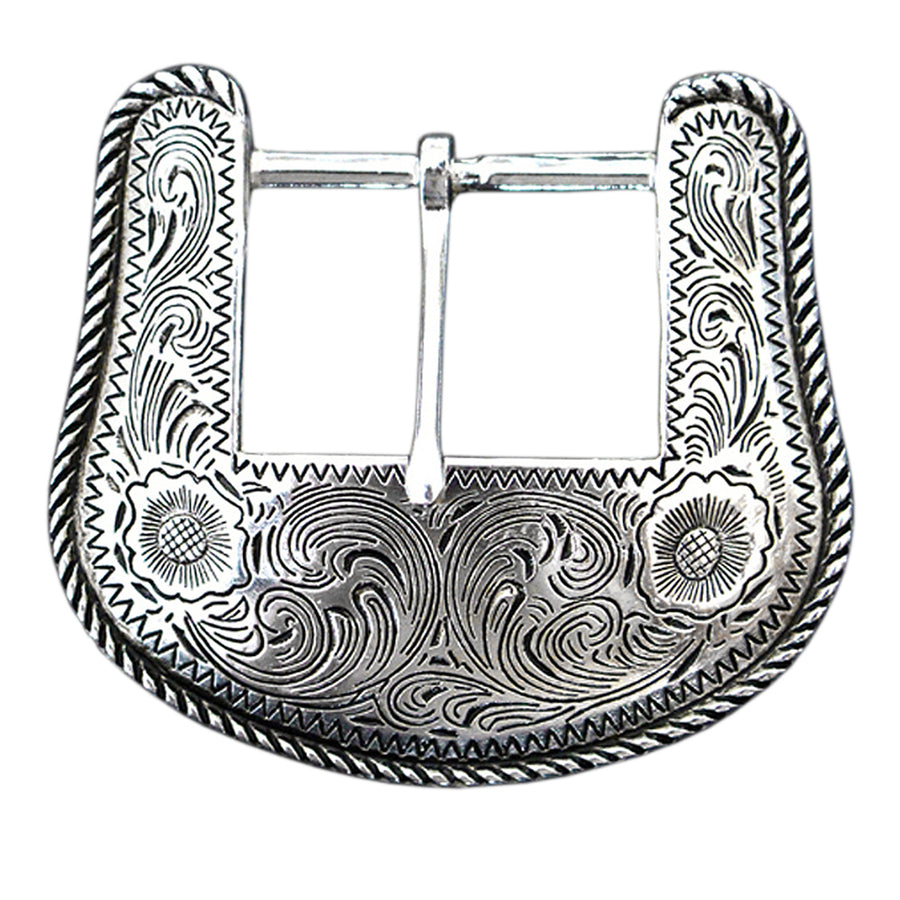 Pack Of 2 1-1/2 In Horse Tack Die Cast Belt Buckle Silver Plated Concho - Uhorse