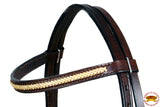 HILASON Western Horse Headstall American Leather Rawhide Bitless Rein