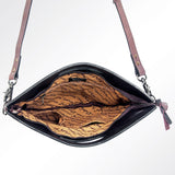 American Darling Clutch Hand Tooled Hair On Genuine Leather Women Bag Western Handbag Purse