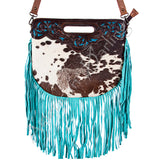 American Darling Clutch Hand Tooled Hair On Genuine Leather Women Bag Western Handbag Purse