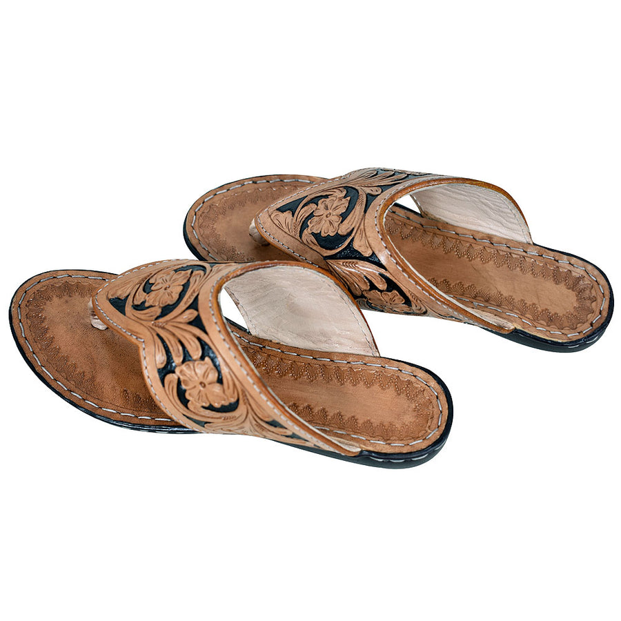 American Darling Hand Tooled Genuine Western Leather Sliper - Uhorse