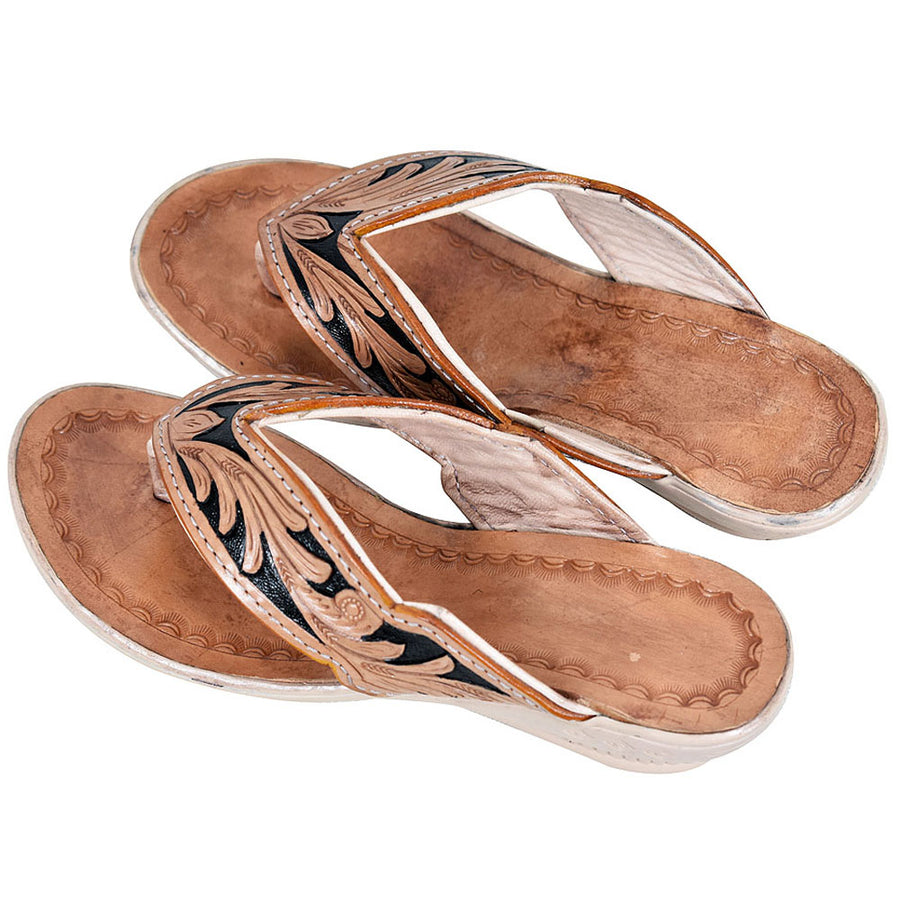 American Darling Hand Tooled Genuine Western Leather Sliper - Uhorse