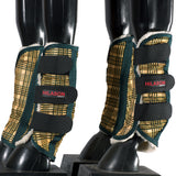 Hilason Horse Fly Boots Uv Protection Fleece Lined Plaid