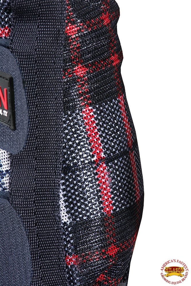 Hilason Horse Fly Boots Uv Protection Fleece Lined Plaid