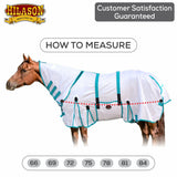 66 In HILASON Horse Fly Sheet UV Protect Breathable Mesh Bug Mosquito Spring | Summer Horse Rug | Fly Rug