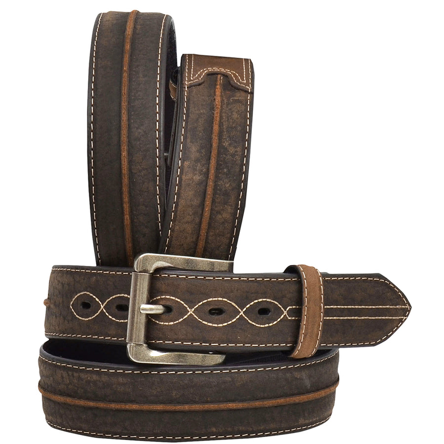 3D Belt 1.50 In. men's Waxy Leather Western Basic Black Size 32 - Uhorse