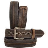 3D Belt 1.50 In. men's Waxy Leather Western Basic Black Size 42 - Hilason