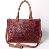 American Darling ADBG235M Briefcase Hand Tooled Genuine Leather Women Bag Western Handbag Purse
