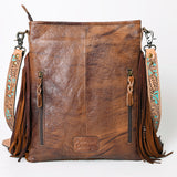 American Darling Messenger Hand Tooled Hair On Genuine Leather Women Bag Western Handbag Purse