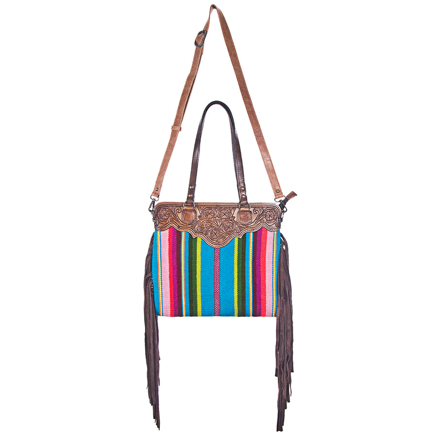 American Darling Cross Body Hand Tooled Hair on-Genuine Leather Western Women Bag Handbag Purse | Crossbody for Cute