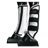 Lrg Hilason W. H. Fly Boots W/ Fleece Uv Protection Insects White – by Hilason – Cowboy and equestrian accessories