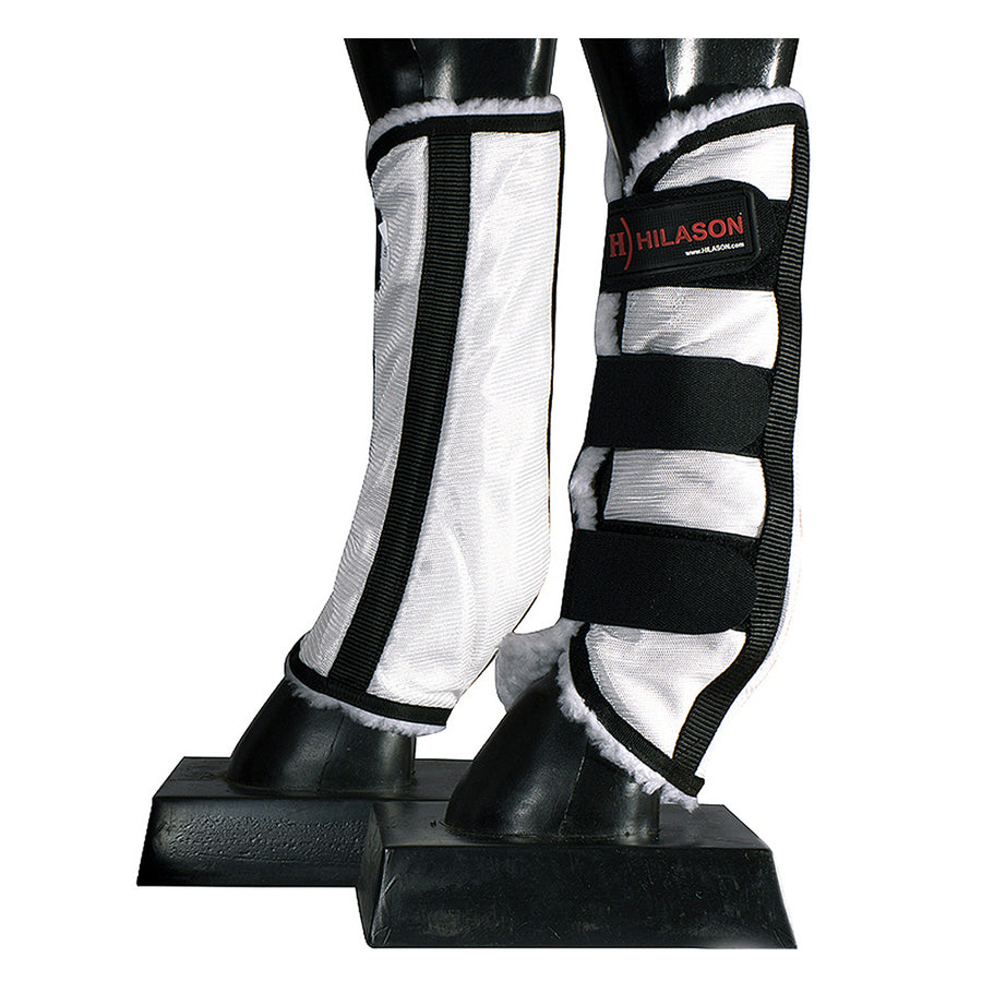 Hilason Western Horse Fly Boots with Fleece Uv Protection Insects White - Uhorse
