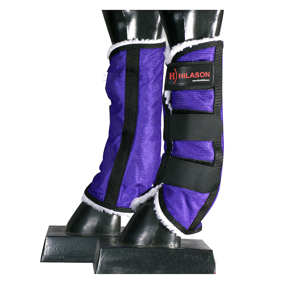 Hilason Western Horse Fly Boots with Fleece Uv Protection Insects Purple - Uhorse