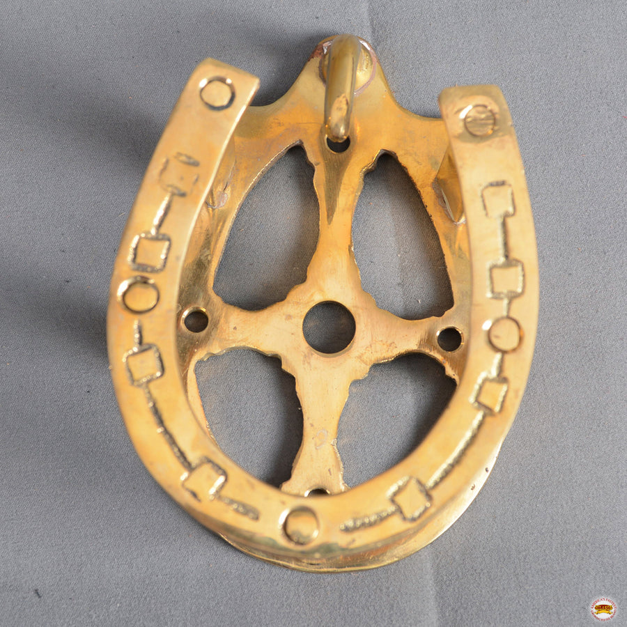 Hilason Vintage gold brass plated horseshoe Bridle Hanger coat key hook